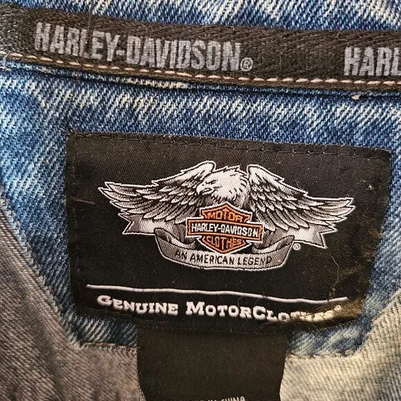 Men's harley davidson denim jacket - Picture 3 of 4